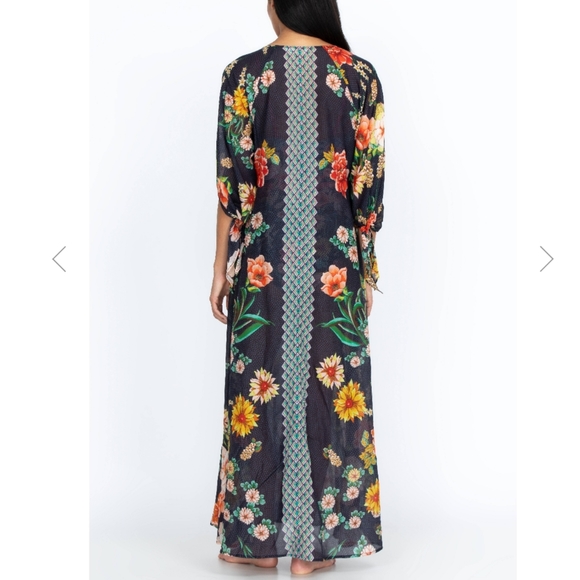 JOHNNY WAS Mia Floral Border Long Maxi Dress - SMALL - Picture 3 of 14